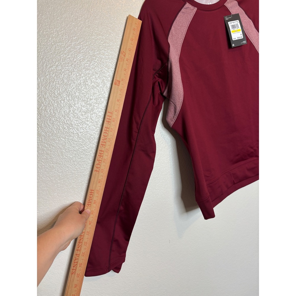 Under Armour Womens Cozy Crew Novelty ColdGear Top Maroon Pink 1374135 Medium - Picture 9 of 10